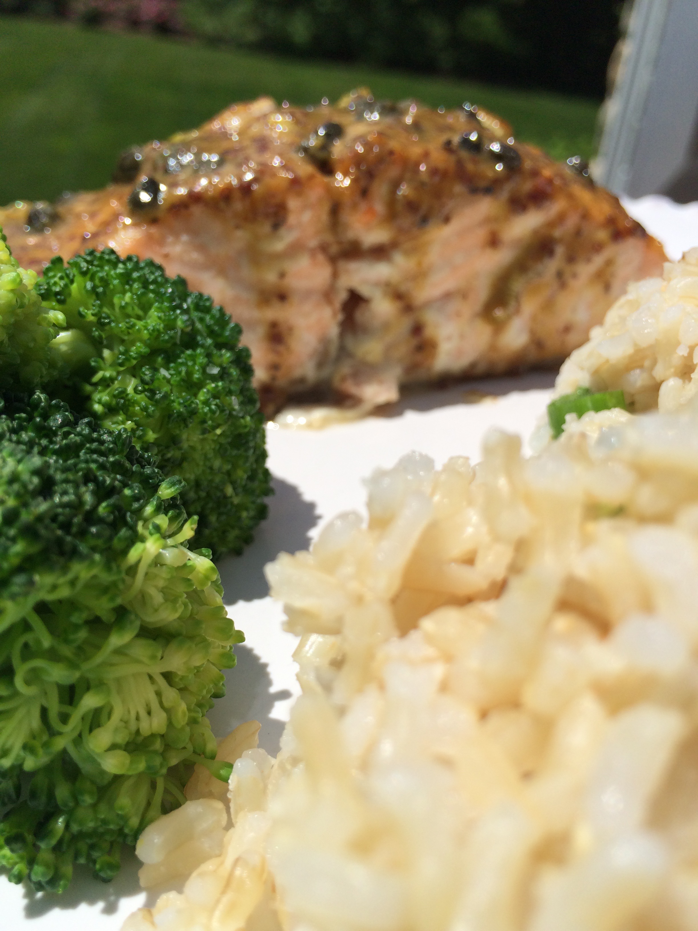 Roasted Salmon With Mustard Sauce - Quick Chick Kitchen